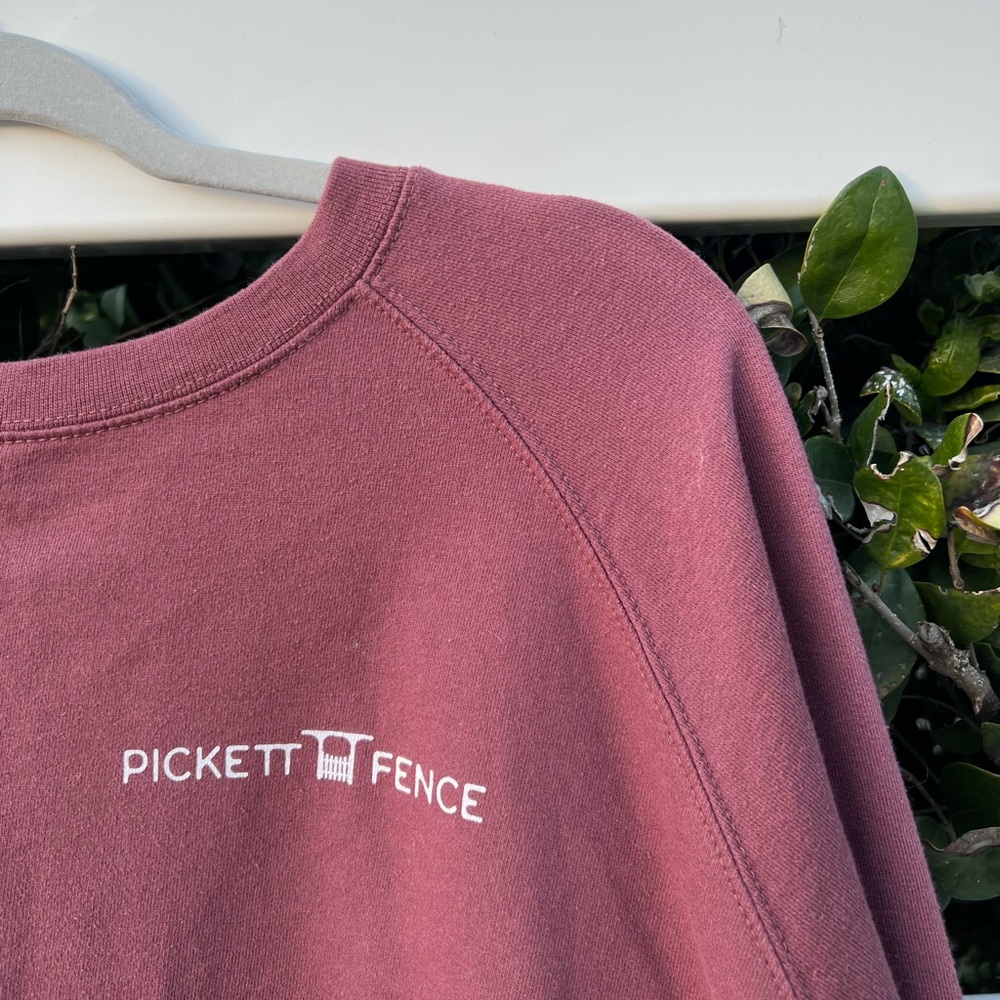 Local coffee shop merch! Super cute and comfy pink sweatshirt!